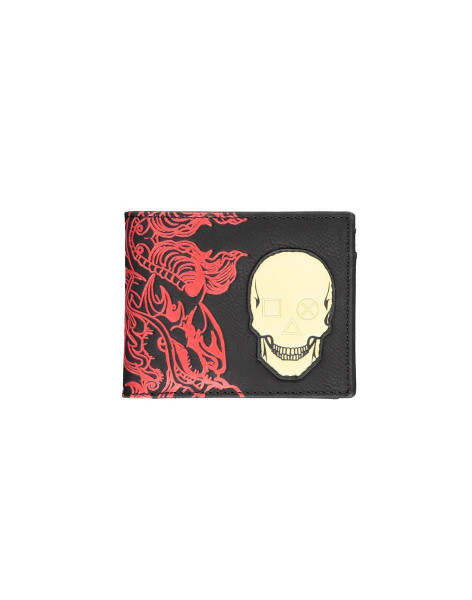 Sony - PlayStation - Skull Bifold Wallet Black