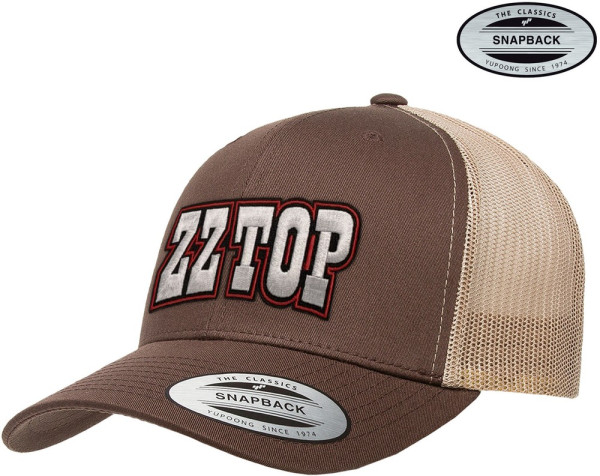 ZZ Top Premium Trucker Cap Brown-Khaki