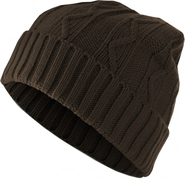 MSTRDS Beanie Beanie Cable Flap Chocolate