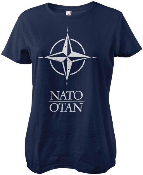 NATO Washed Logo Girly Tee Damen T-Shirt Navy