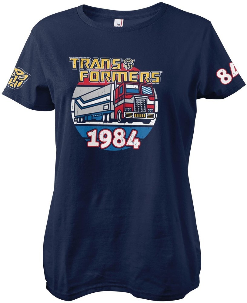 Transformers Optimus Prime Of 1984 Girly Tee Damen T-Shirt Blau - Damen