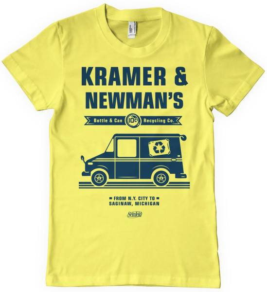 Seinfeld Kramer & Newman's Recycling Co T-Shirt Yellow