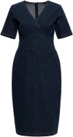 Queen Kerosin Damen Retro Overlapped Pencil Kleid QKU46030