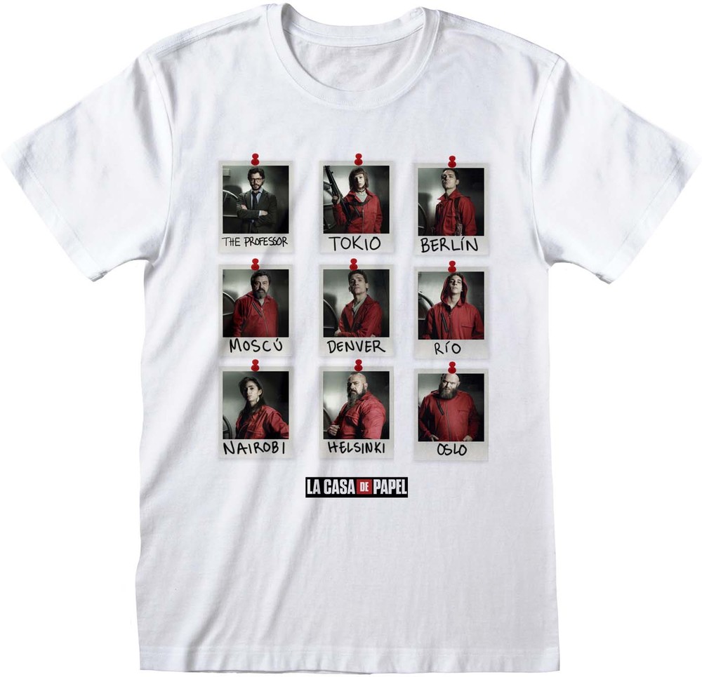 La Casa De Papel Polaroid T-Shirt White T-Shirts Tops TV