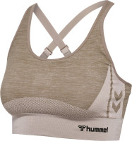 Hummel Damen Sport Top Hmlclea Seamless Sports Top Chateau Gray/Driftwood Melange-L