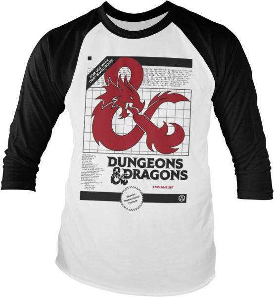 Dungeons & Dragons D&D 3 Volume Set Baseball Long Sleeve Tee