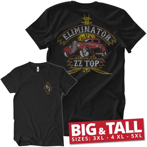 ZZ Top Pinstripe Eliminator 83 Big & Tall T-Shirt