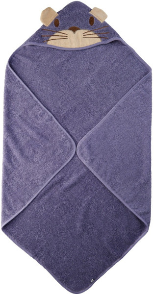 Pippi Babywear Kinder Handtuch Hooded towel w.catface