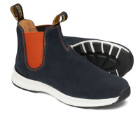 Blundstone Stiefel Boots #2147 Navy Leather with Burnt Orange Elastic (Active Series)