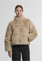 Urban Classics Damen Steppjacke Ladies Short Faux Fur Puffer Jacket TB7935