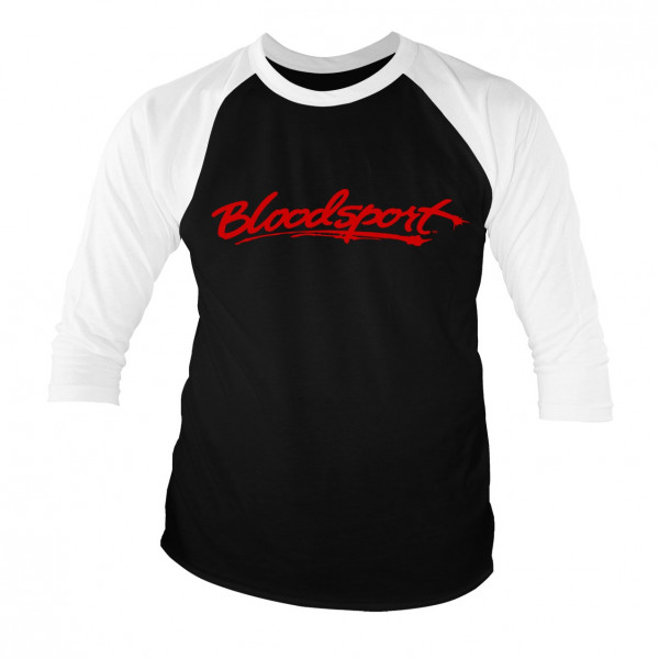 Bloodsport Logo Baseball 3/4 Sleeve Tee T-Shirt White-Black