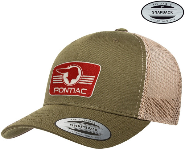 Pontiac Retro Logo Patch Premium Trucker Cap GM-93-PONT9901-CB68
