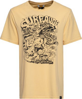 King Kerosin Classic T-Shirt Front Print KKI21022 Senf