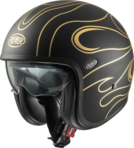 Premier Motorrad Jethelm Vintage FR Gold Chromed BM