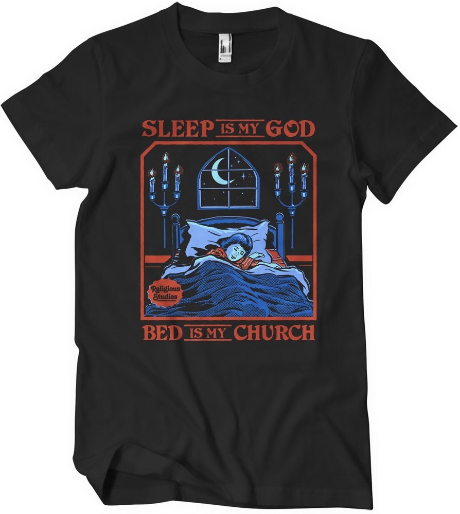 Steven Rhodes Sleep Is My God Bed Is My Church T-Shirt - Herren / Unisex