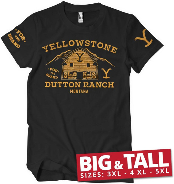 Yellowstone Barn Big & Tall T-Shirt Black