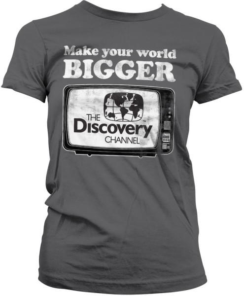 Discovery Channel Damen Make Your World Bigger Girly Tee DC-5-DC005-H82-16
