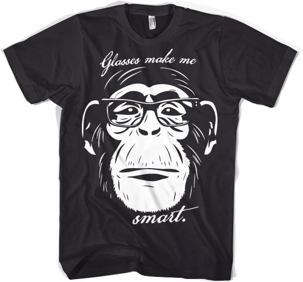 Hybris Glasses Makes Me Smart T-Shirt Black