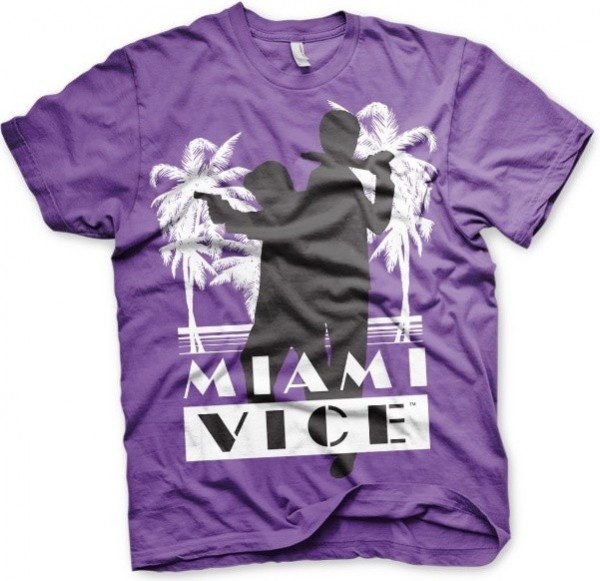 Miami Vice Silhuettes T-Shirt Purple