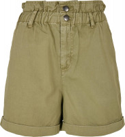 Urban Classics Damen Ladies Paperbag Shorts Khaki