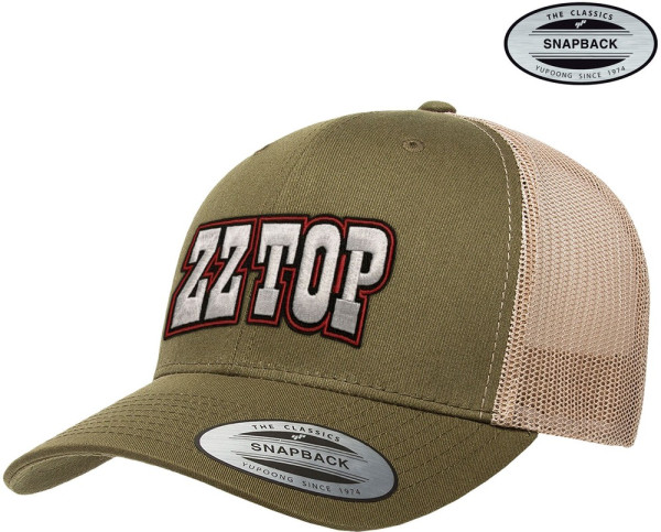 ZZ Top Premium Trucker Cap Olive-Khaki