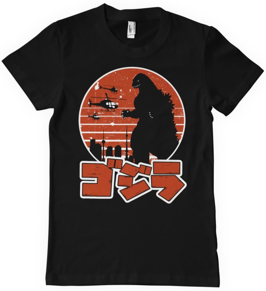 Godzilla Japanese Logo T-Shirt Black