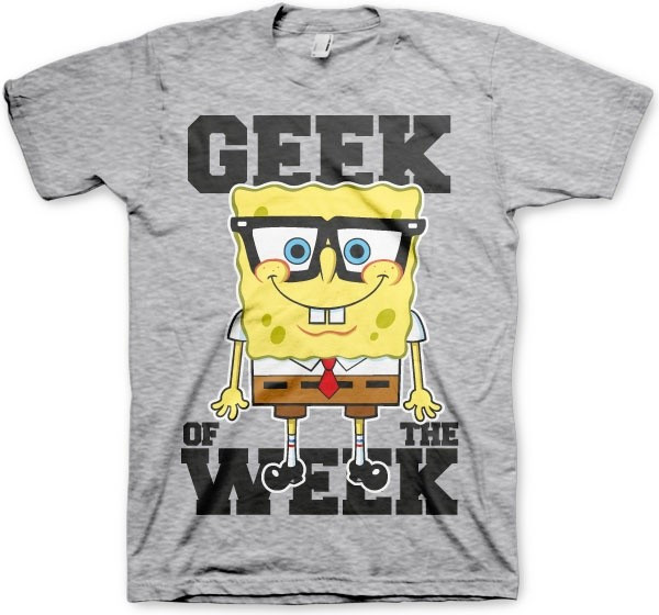 SpongeBob SquarePants Geek Of The Week T-Shirt Heather-Grey