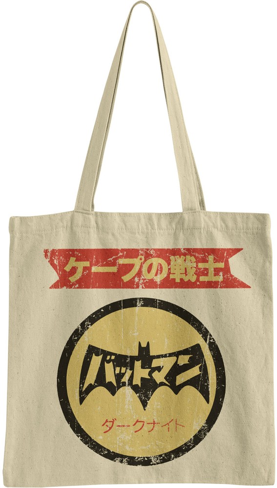 Batman Japanese Retro Logo Tote Bag Tragetasche Khaki - Herren / Unisex