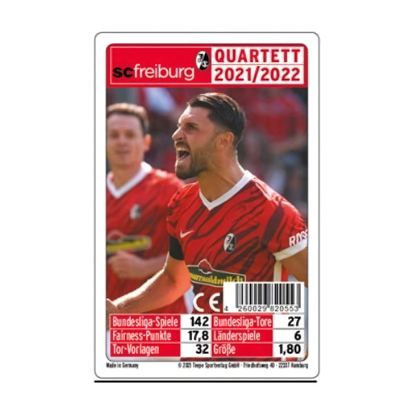 SC Freiburg SCF Quartett 21/22 Fußball Rot