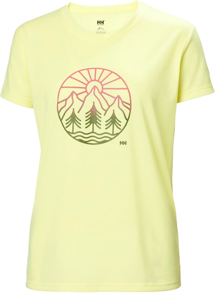 Helly Hansen Damen T-Shirt Damen T-Shirt Skog Recycled Graphic Tee Fadded Yallow 163023 - Damen