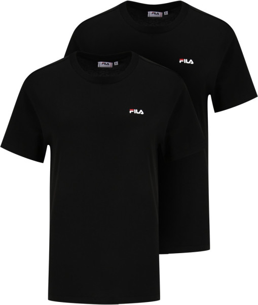 Fila Damen Kurzarmshirt Bari Tee / Double Pack Black-Black