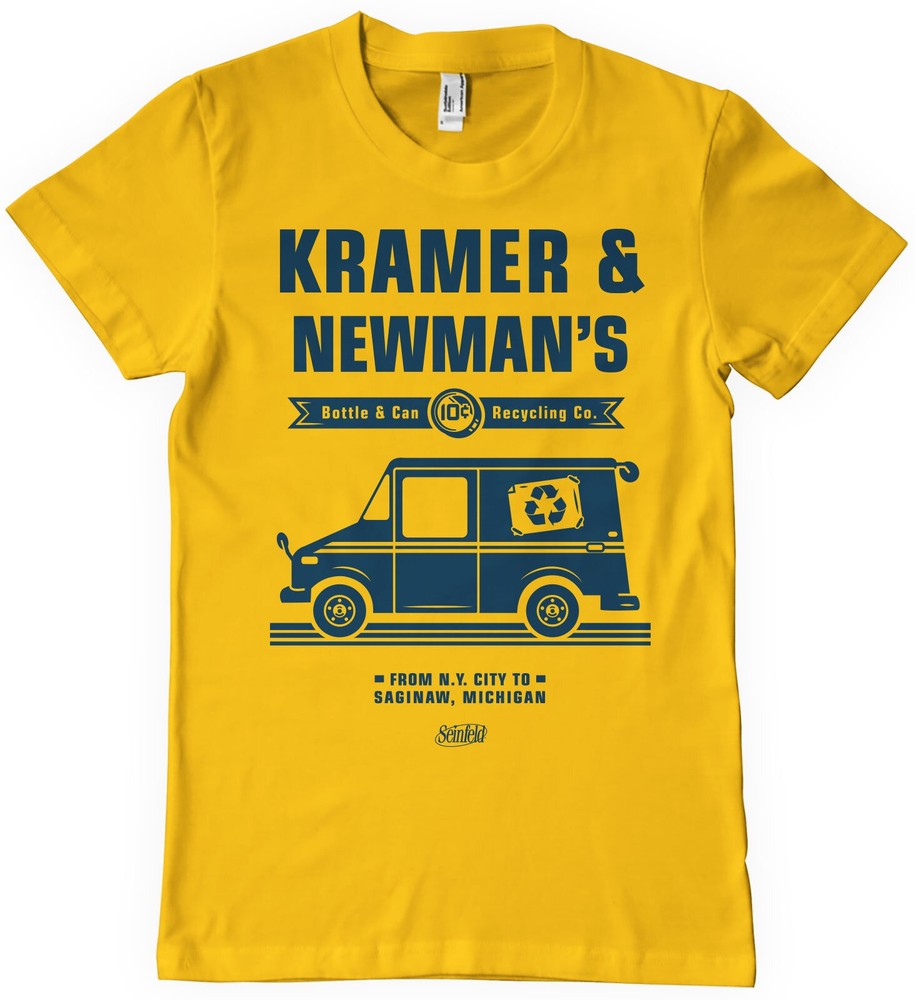 Seinfeld Kramer & Newman's Recycling Co T-Shirt Gold - Herren / Unisex