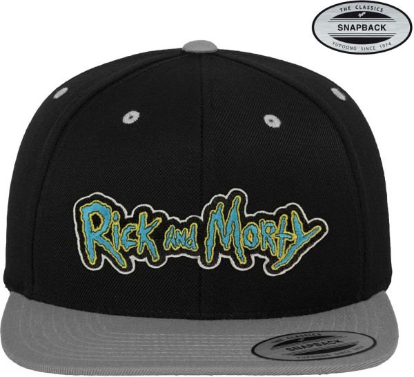 Rick And Morty Premium Snapback Cap Black-Dark-Grey
