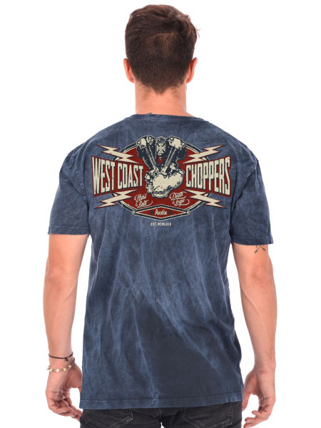 WCC West Coast Choppers T-Shirt Vintage Spark Blue