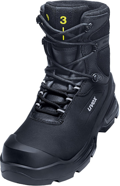 Uvex Sicherheitsschuh/Stiefel 3 Sicherheitsstiefel S3L SR 68771 Schwarz-46 (Weite 10)