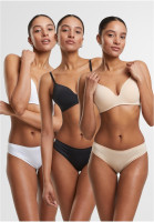 Urban Classics Damen Slip Ladies Bonded Brazilian 3-Pack TB7662B