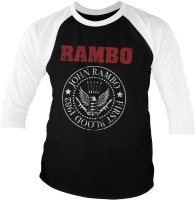 Rambo First Blood 1982 Seal Baseball 3/4 Sleeve Tee Longsleeves White/Black Rambo First Blood 1982 Seal Baseball 3/4 Sleeve Tee Longsleeves White/Black