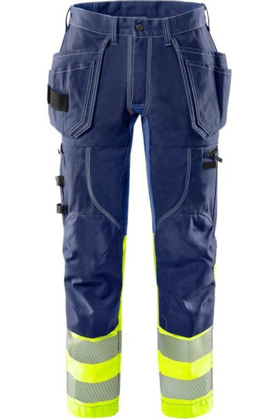 Fristads High Vis Handwerker Stretch-Hose Kl.1 2608 FASG Warnschutz-Gelb/Marine