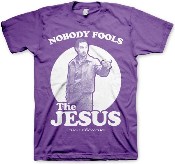 The Big Lebowski Nobody Fools The Jesus T-Shirt Purple