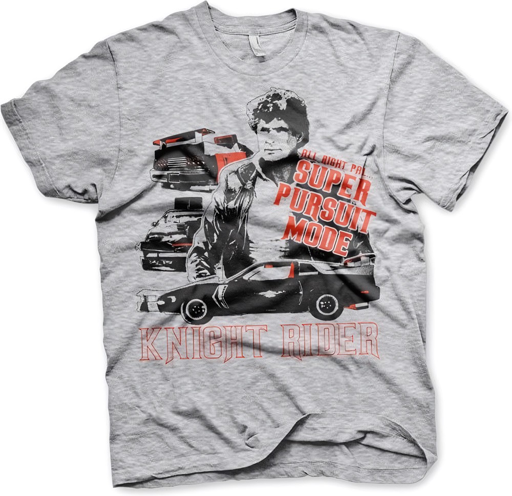 Knight Rider Super Pursuit Mode T-Shirt Heather-Grau - Herren / Unisex