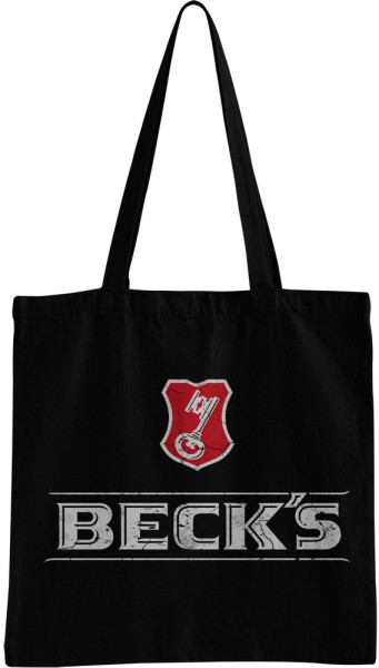 Beck's Washed Logo Tote Bag Tragetasche Black