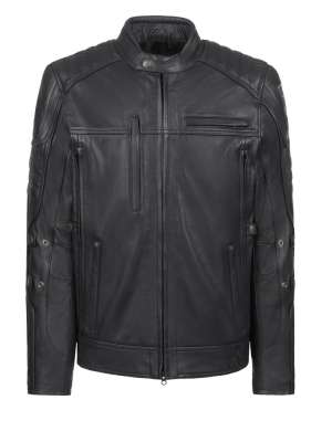 WCC West Coast Choppers Lederjacke Riding Shirt Perforated Black