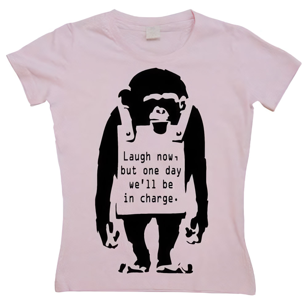 Banksy Damen Laugh Now Girly T-Shirt SH-5-15097-H5-12 - Damen