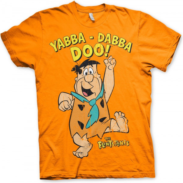 The Flintstones Yabba-Dabba-Doo T-Shirt Orange
