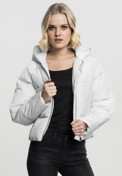 Urban Classics Damen Leichte Jacke Ladies Hooded Oversized Puffer Jacket Black