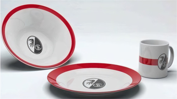 SC Freiburg Geschirr 3er-Set Wappen 3023539