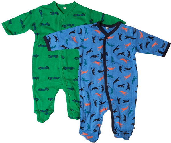 Pippi Babywear Kinder Schlafanzug Nightsuit w/f-buttons 2-pack
