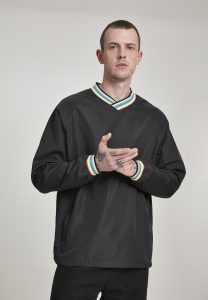 Urban Classics Light Jacket Warm Up Pull Over Black/Multicolor