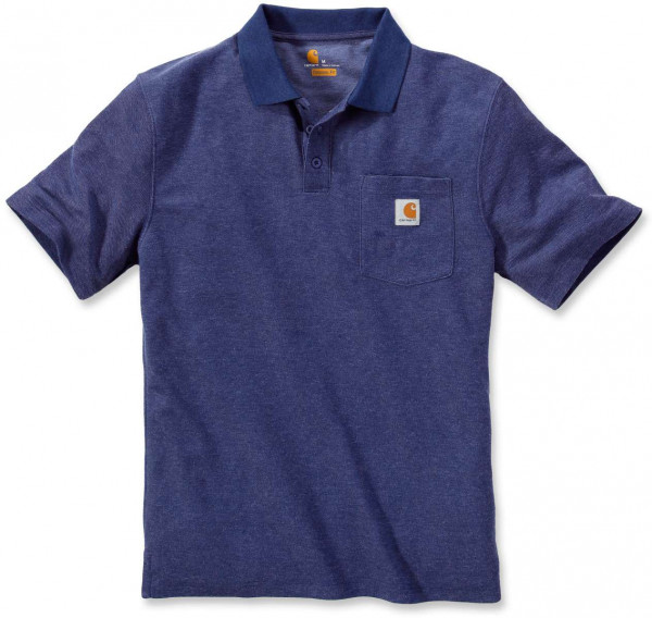 Carhartt Polo Work Pocket Polo S/S Dark Cobalt Blue Heather