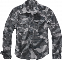Brandit Hemd Vintage Shirt longsleeve in Grey Camo